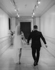 Ribbon Trim Ankle Length Veil