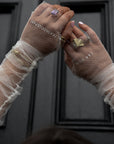 Ruched Tulle Fingerless Gloves