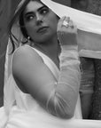 Ruched Tulle Fingerless Gloves