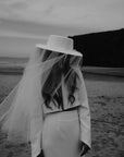 Tulle Blusher Boater Hat