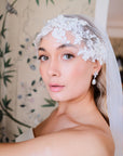 Jackie Capped Veil - Embellished Juliet style cap veil