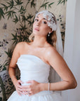 Jackie Capped Veil - Embellished Juliet style cap veil