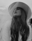 Tulle Blusher Boater Hat