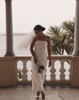 Short Gathered Tulle Veil
