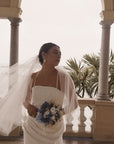 Short Gathered Tulle Veil