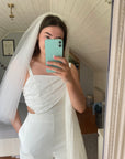 Short shimmer veil
