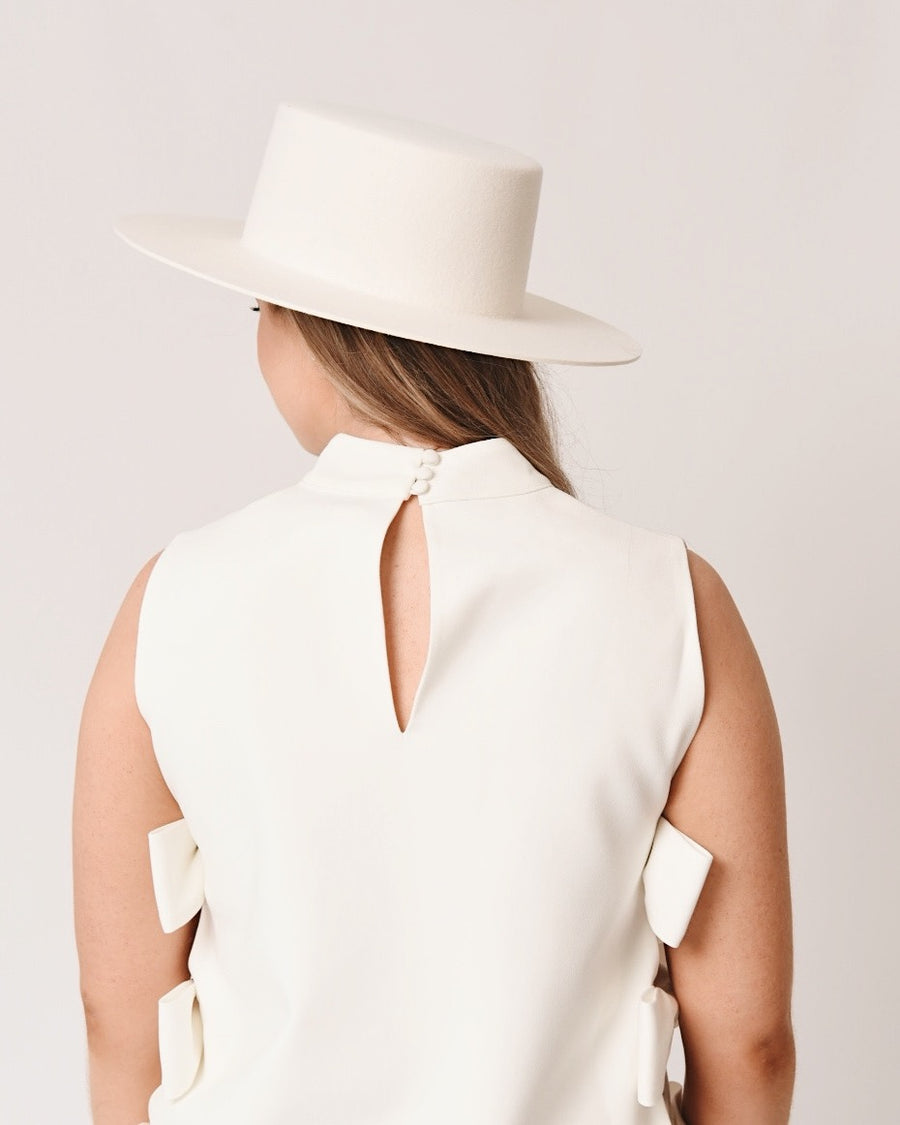 Boater Hat Ivory