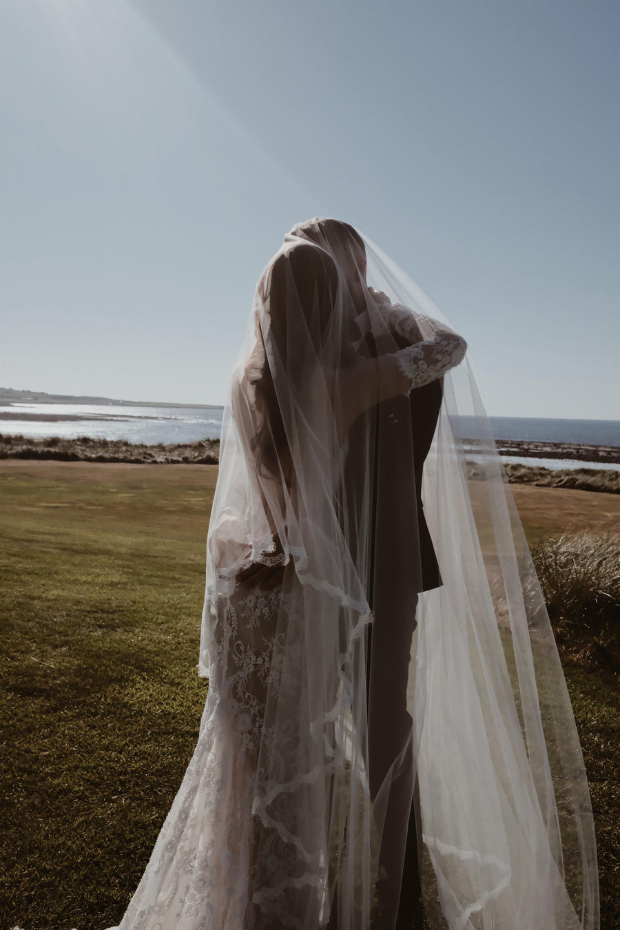 Austin Lace Trim Veil
