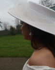 Pearl Tulle Boater Hat