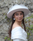 Pearl Tulle Boater Hat