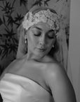Jackie Capped Veil - Embellished Juliet style cap veil