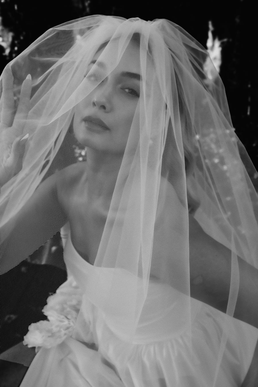 Gathered 2-Tier Tulle Veil