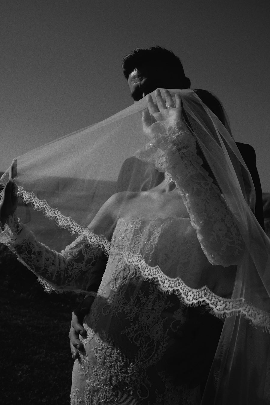 Austin Lace Trim Veil