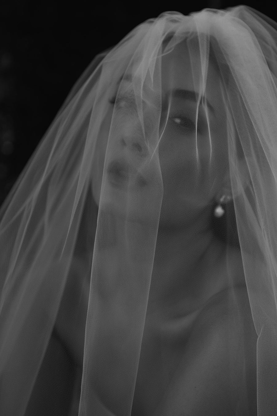 Gathered 2-Tier Tulle Veil