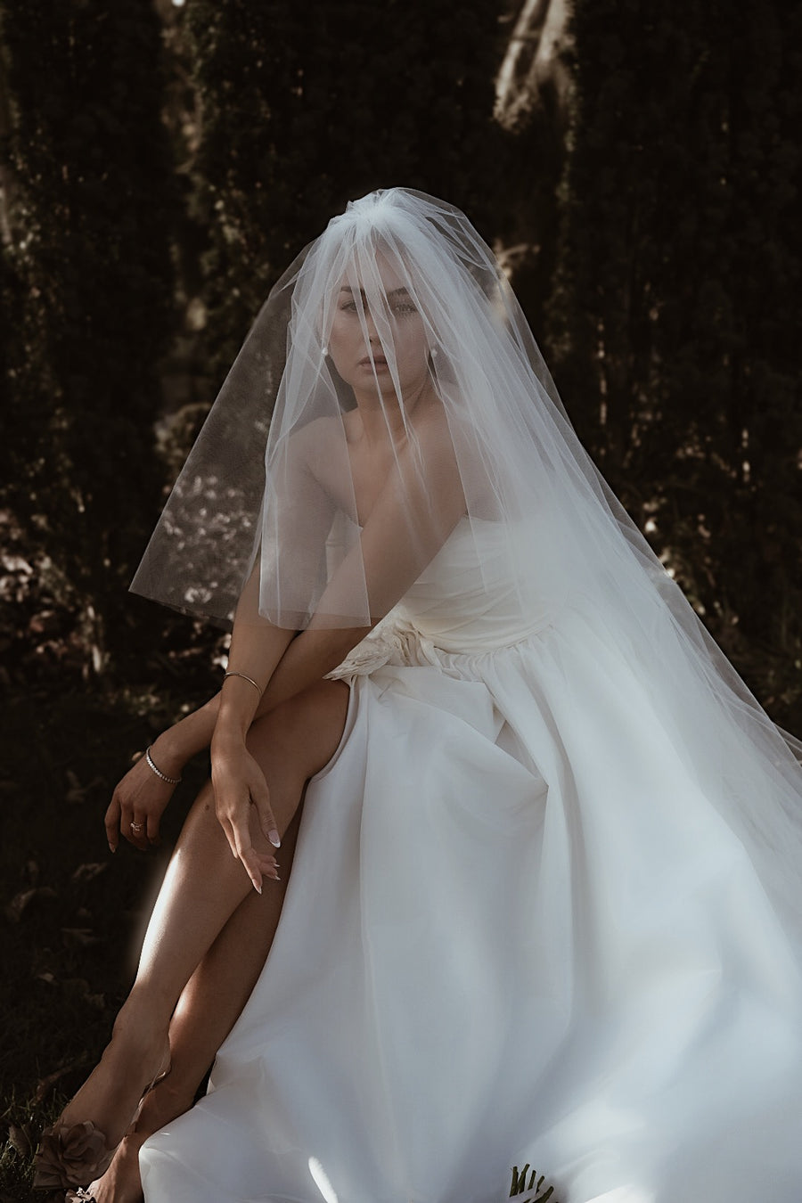 Gathered 2-Tier Tulle Veil